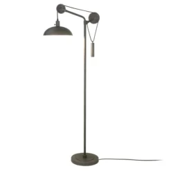 Neo Solid Wheel Pulley System Floor Lamp With Metal Shade In Aged Steel/Aged Steel 7 Neo Solid Wheel Pulley System Floor Lamp With Metal Shade In Aged Steel/Aged Steel -office furniture sale 495fa436336aeb8904297c544c3ee6258d