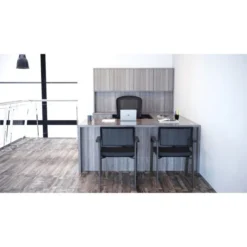 Lorell Weathered Charcoal Laminate Desking Hutch -office furniture sale 4980878b33aba064fa9d6c7f8941e43393