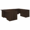 Bush Business Furniture Office 500 72W U Shaped Executive Desk With Drawers In Black Walnut