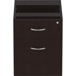 Lorell Essentials Espresso Hanging Pedestal - 2-Drawer -office furniture sale 4a25d282362c80c436bf78418913f89321