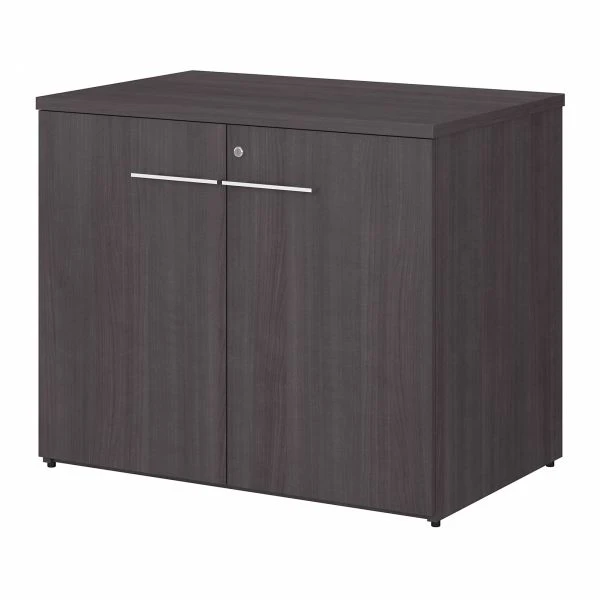 Bush Business Furniture Office 500 36W Storage Cabinet With Doors In Storm Gray - Assembled 1 Bush Business Furniture Office 500 36W Storage Cabinet With Doors In Storm Gray - Assembled