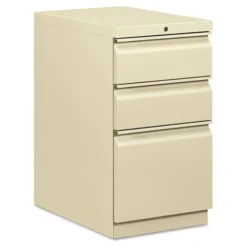 HON Brigade Mobile Pedestal With Pencil Tray Insert Left/Right, 3-Drawers: Box/Box/File, Letter, Putty, 15" X 22.88" X 28" -office furniture sale 4ab42388a1d7a545a87820e230789af2e9