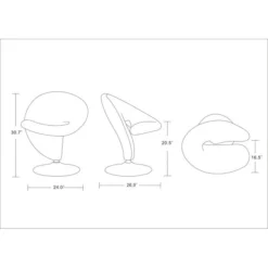 Curl Swivel Accent Chair In Blue And Polished Chrome (Set Of 2) 7 Curl Swivel Accent Chair In Blue And Polished Chrome (Set Of 2) -office furniture sale 4b168f64d3c3361ef7eac6064186e08147