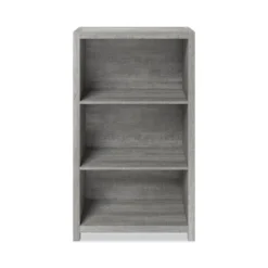 Whalen Fallbrook Bookcase, Three-Shelf, 28w X 14d X 48.25h, Smoked Ash/Rustic Warm Gray