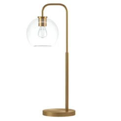 Harrison 27" Tall Arc Table Lamp With Glass Shade In Brass/Clear 9 Harrison 27" Tall Arc Table Lamp With Glass Shade In Brass/Clear -office furniture sale 4d22126825a1aecf34739603efa39feb14