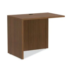 Alera Valencia Series Reversible Return/Bridge Shell, 35w X 23.63d X 29.5h, Modern Walnut