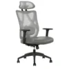 Serta SitTrue Ridgefield Ergonomic Mesh/Vegan Leather High-Back Task Chair, Gray/Black