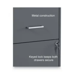 Alera Soho Vertical File Cabinet, 2 Drawers: File/File, Letter, Charcoal, 14" X 18" X 24.1" -office furniture sale 4dead93523e06c1578c2c8d11321b71c05