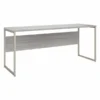 Bush Business Furniture Hybrid 72W X 24D Computer Table Desk With Metal Legs In Platinum Gray
