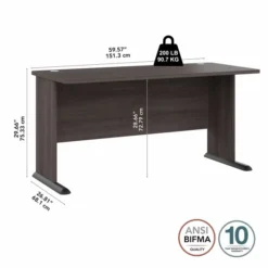 Bush Business Furniture Studio A 60W Computer Desk In Storm Gray -office furniture sale 4eb1501b0b1486ef51adc0a357c33fefb4