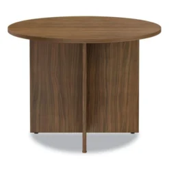 Alera Valencia Round Conference Table With Legs, 42" Diameter X 29.5h, Modern Walnut -office furniture sale 4f68670c568fe139a8b0e32e9e83bd6918