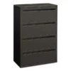 HON 700 Series Four-Drawer Lateral File, Letter/Legal/A4, 36w X 18d, Charcoal