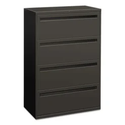 HON 700 Series Four-Drawer Lateral File, Letter/Legal/A4, 36w X 18d, Charcoal