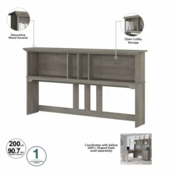 Bush Furniture Salinas 60W L Shaped Desk With Hutch In Driftwood Gray -office furniture sale 4fcb77920f4e6d962f5bf0e8d258e9b1f2