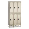 Safco Double-Tier, Three-Column Locker, 36w X 18d X 78h, Two-Tone Tan