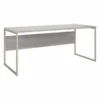 Bush Business Furniture Hybrid 72W X 30D Computer Table Desk With Metal Legs In Platinum Gray