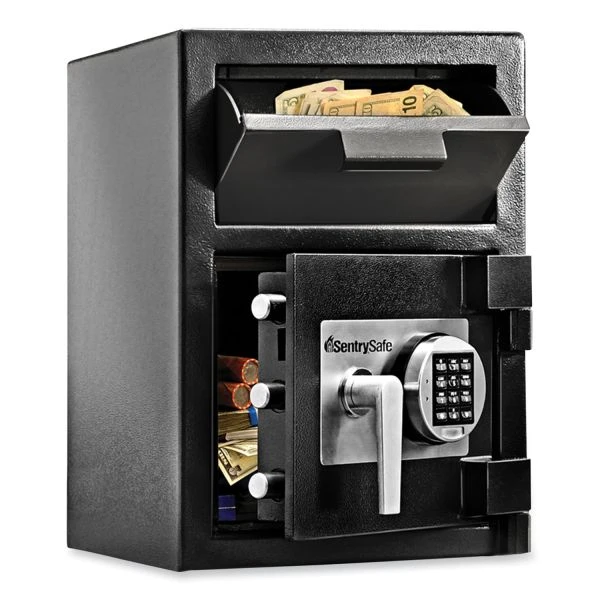 Sentry Safe Digital Depository Safe, Large, 0.94 Cu Ft, 14w X 15.6d X 20h, Black 1 Sentry Safe Digital Depository Safe, Large, 0.94 Cu Ft, 14w X 15.6d X 20h, Black