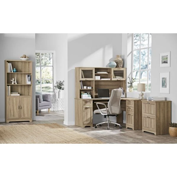 Magellan 58” Hutch For Corner/L-Desk, Blonde Ash 5 Magellan 58” Hutch For Corner/L-Desk, Blonde Ash - Image 5