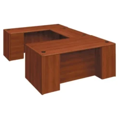 HON 10700 Kneespace Credenza, 3/4 Height Pedestals, 60w X 24d X 29.5h, Cognac -office furniture sale 50e0080ac49f0c04160b493aba71acb4af