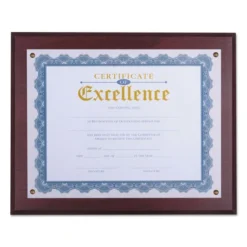 Universal Award Plaque, 13.3 X 11, Mahogany With Mahogany Border