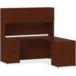 Lorell Prominence 2.0 Mahogany Laminate Bridge -office furniture sale 5157555071654c72d20e4af0900f251394