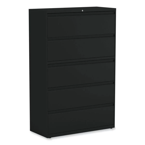 Alera Lateral File, 5 Legal/Letter/A4/A5-Size File Drawers, Black, 42" X 18.63" X 67.63" 1 Alera Lateral File, 5 Legal/Letter/A4/A5-Size File Drawers, Black, 42" X 18.63" X 67.63"