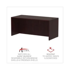 Alera Valencia Series Straight Front Desk Shell, 65" X 29.5" X 29.63", Mahogany -office furniture sale 51dbeb68278ba0893cb7f1d5115262d302