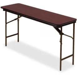 Iceberg OfficeWorks Commercial Wood-Laminate Folding Table, Rectangular Top, 60w X 18w X 29h, Mahogany 6 Iceberg OfficeWorks Commercial Wood-Laminate Folding Table, Rectangular Top, 60w X 18w X 29h, Mahogany -office furniture sale 51dd09d8f0e5b6acd52daad9b0f26b6d58