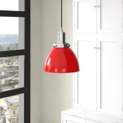 Madison 8" Wide Pendant With Metal Shade In Poppy Red/Polished Nickel/Poppy Red 15 Madison 8" Wide Pendant With Metal Shade In Poppy Red/Polished Nickel/Poppy Red -office furniture sale 51dfeb11e811a4905a2aa3cd79c604203e