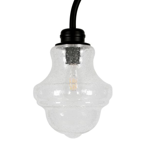 Sara 70" Tall Floor Lamp With Glass Shade In Blackened Bronze/Seeded 4 Sara 70" Tall Floor Lamp With Glass Shade In Blackened Bronze/Seeded - Image 4