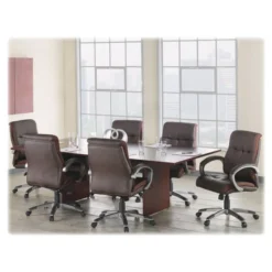 Lorell Essentials Series Mahogany Conference Table -office furniture sale 522b2a68a17cc36b10116c50feb0faf869