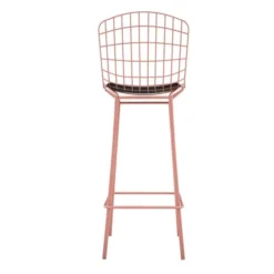 Madeline Barstool, Set Of 3 In Rose Pink Gold And Black -office furniture sale 52a89543aea76060ecc865fdef77b9af46