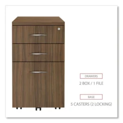 Alera Valencia Series Mobile Pedestal File, Left/Right, 3-Drawer: Box/Box/File, Legal/Letter, Walnut, 15.88 X 20.5 X 28.38 9 Alera Valencia Series Mobile Pedestal File, Left/Right, 3-Drawer: Box/Box/File, Legal/Letter, Walnut, 15.88 X 20.5 X 28.38 -office furniture sale 52bfd5032c5e5ea0cea0aaedc507a69302