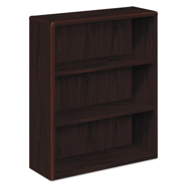 HON 10700 Series Wood Bookcase, Three-Shelf, 36w X 13.13d X 43.38h, Mahogany 1 HON 10700 Series Wood Bookcase, Three-Shelf, 36w X 13.13d X 43.38h, Mahogany
