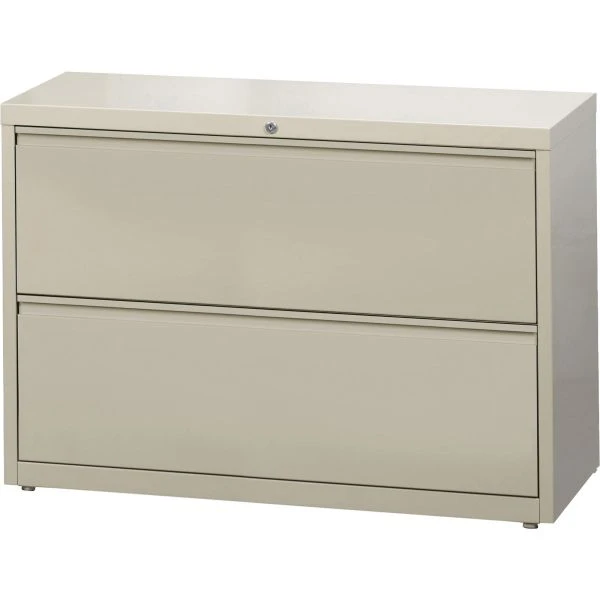 Lorell 2 Drawer Lateral File Cabinet, Letter/Legal/A4, 42" Wide, Putty 3 Lorell 2 Drawer Lateral File Cabinet, Letter/Legal/A4, 42" Wide, Putty - Image 3