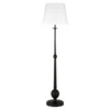 Wilmer 68" Tall Floor Lamp With Fabric Shade In Blackened Bronze/White