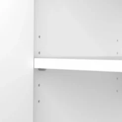 Bush Business Furniture Hybrid Tall 5 Shelf Bookcase With Doors In White -office furniture sale 537b6b05b7d9c411a303047e7af397924d