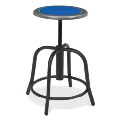 NPS 6800 Series Height Adj Metal Seat Stool, Supports 300 Lb, 18"-24" Seat Ht, Persian Blue Seat/Black Base,Ships In 1-3 Bus Days -office furniture sale 53bdf6c70ff58632d2c1381a1eb9abc513