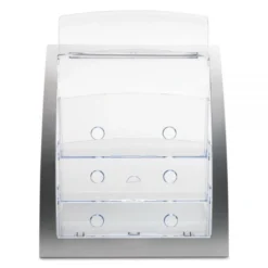 Deflecto 3-Tier Literature Holder, Leaflet Size, 11.25w X 6.94d X 13.31h, Silver 17 Deflecto 3-Tier Literature Holder, Leaflet Size, 11.25w X 6.94d X 13.31h, Silver -office furniture sale 540ae47f0133ba94596447c06d4ecda7e9