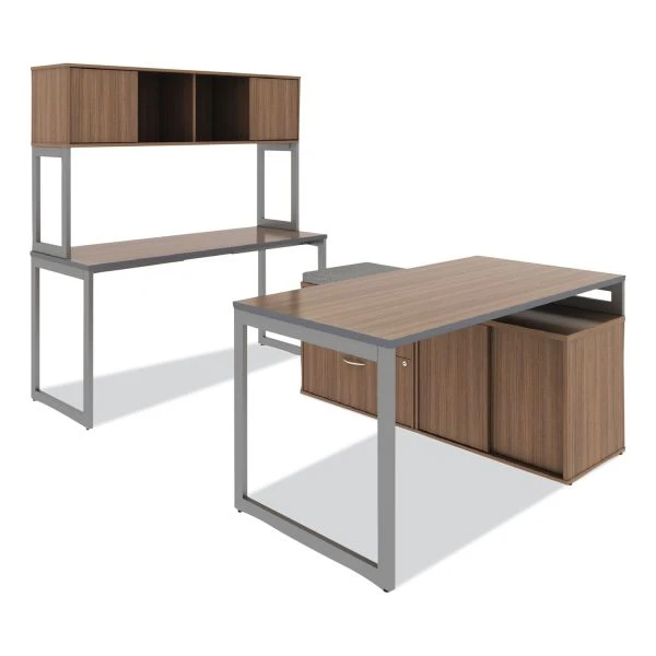 Alera Open Office Low Storage Cabinet Credenza, 29.5 X 19.13 X 22.78, Walnut 2 Alera Open Office Low Storage Cabinet Credenza, 29.5 X 19.13 X 22.78, Walnut - Image 2