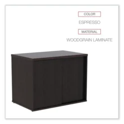 Alera Open Office Low Storage Cab Cred, 29.5w X 19.13d X 22.78h, Espresso -office furniture sale 54252fdd77e5ad4528c05b767b9bc5bdeb