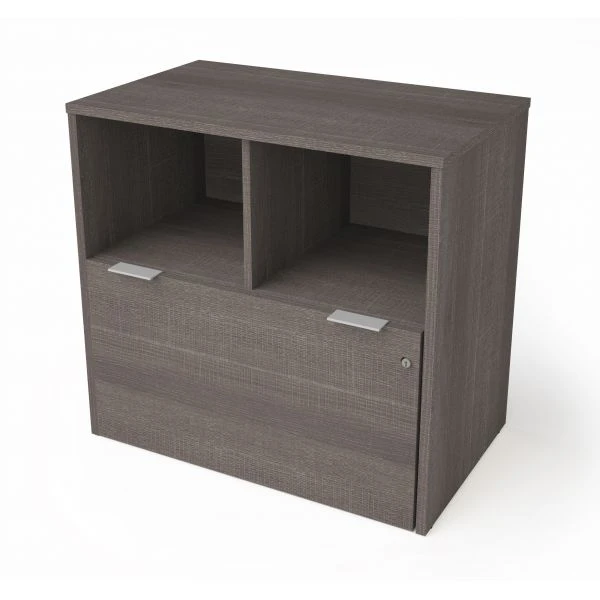 Bestar I3 Plus One Drawer Lateral File In Bark Gray 1 Bestar I3 Plus One Drawer Lateral File In Bark Gray