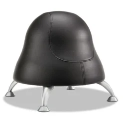 Safco Runtz Ball Chair, 12" Diameter X 17" High, Black Vinyl