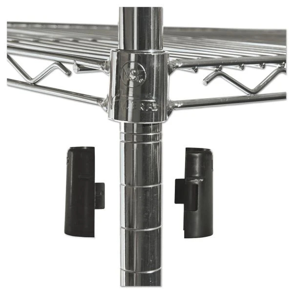 Alera NSF Certified 4-Shelf Wire Shelving Kit With Casters, 48w X 18d X 72h, Silver 5 Alera NSF Certified 4-Shelf Wire Shelving Kit With Casters, 48w X 18d X 72h, Silver - Image 5