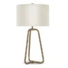 Marduk 25.5" Tall Table Lamp With Fabric Shade In Brass/White