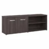 Bush Business Furniture Hybrid Low Storage Cabinet With Doors And Shelves In Storm Gray