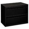 HON 700 Series Two-Drawer Lateral File, Letter/Legal/A4, 36w X 18d, Black