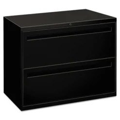 HON 700 Series Two-Drawer Lateral File, Letter/Legal/A4, 36w X 18d, Black