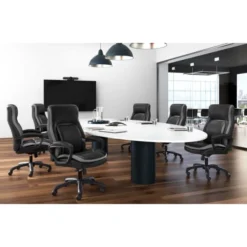 Shaquille O'Neal Amphion Ergonomic Bonded Leather High-Back Executive Chair, Black -office furniture sale 573c4897b9142f6414cc0624b291b247b2