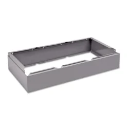 Tennsco Three Wide Closed Locker Base, 36w X 18d X 6h, Medium Gray